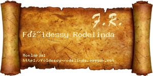 Földessy Rodelinda névjegykártya